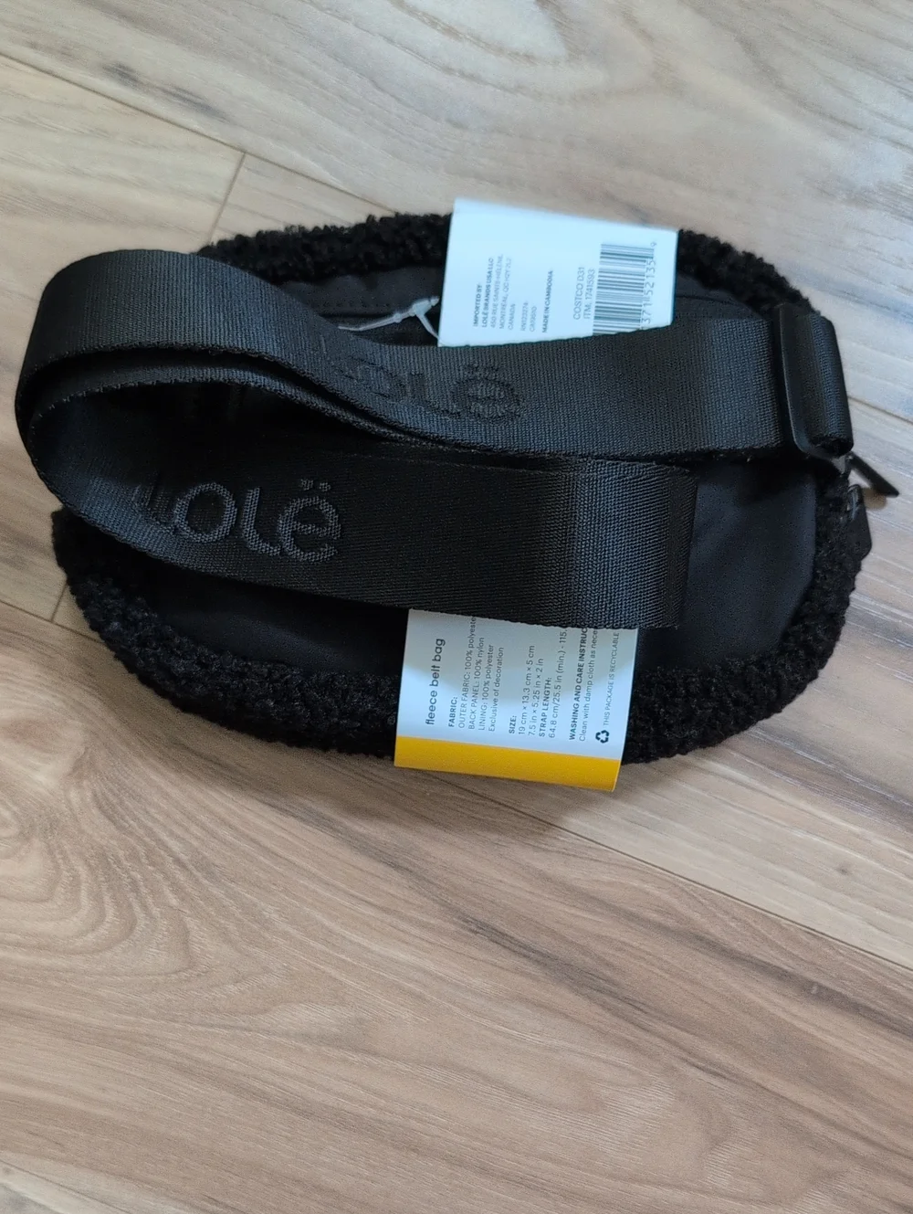 Lole Black Fleece Belt Bag